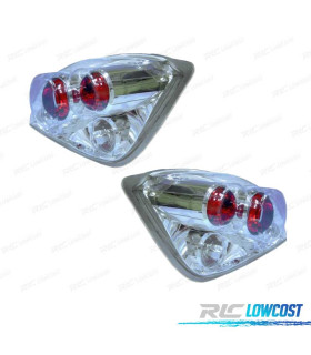 FANALI PER FORD FIESTA 96- LED FONDO CROMATO