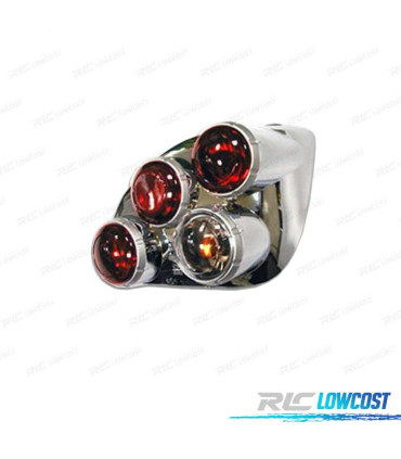 FANALI PER FORD FIESTA 96- LED CRISTALLO FONDO CROMATO