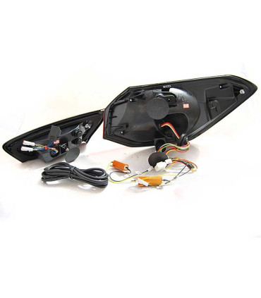 FANALI FORD FOCUS MK4 18-21 LED DINAMICI ROSSI FUMÉ