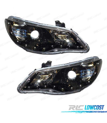 FARI HONDA CIVIC 4P 05- LUCE DIURNA LED FONDO NERO