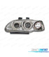 FARI PER HONDA CIVIC 4P 92-95 ANGEL EYES FONDO CROMATO