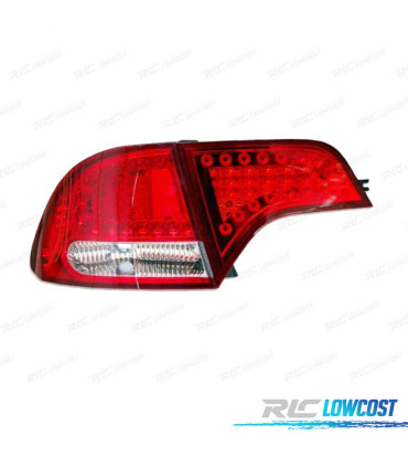 FANALI PER HONDA CIVIC HYBRID 4P 06- LED ROSSO CROMATO
