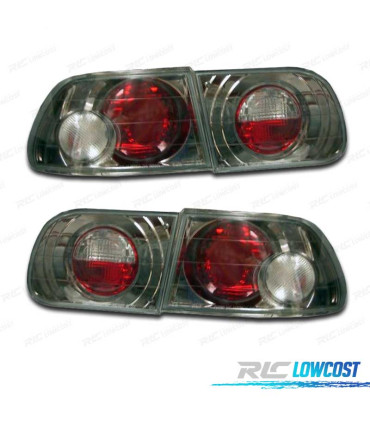 FANALI PER HONDA CIVIC 3P 92-95 LOOK LEXUS FONDO DORATO