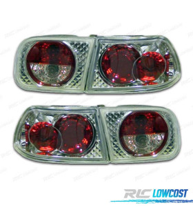 FANALI PER HONDA CIVIC 4P 92-95 LOOK LEXUS FONDO CROMATO