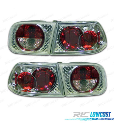 FANALI PER HONDA CIVIC 4P 92-95 LOOK LEXUS FONDO CROMATO