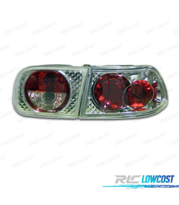 FANALI PER HONDA CIVIC 4P 92-95 LOOK LEXUS FONDO CROMATO