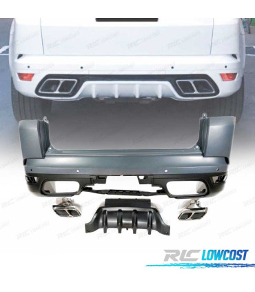 PARAURTI POSTERIORE RANGE ROVER SPORT L494 18- LOOK SVR + TERMINALI DI SCARICO
