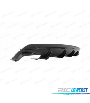 DIFFUSORE PER MERCEDES CLA W117 16-18 LOOK CLA45 NERO LUCIDO TERMINALI DI SCARICO
