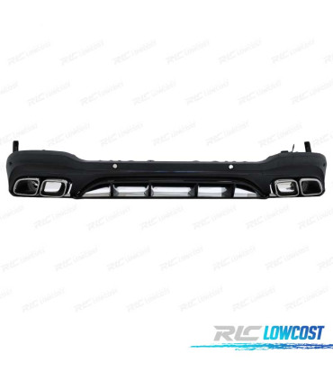 DIFFUSORE MERCEDES CLASSE GLC X253 19- LOOK AMG GLC63 + TERMINALI DI SCARICO