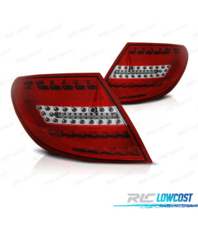 FANALI PER MERCEDES CLASSE C W204 07-11 LOOK LED ROSSO CARDNA