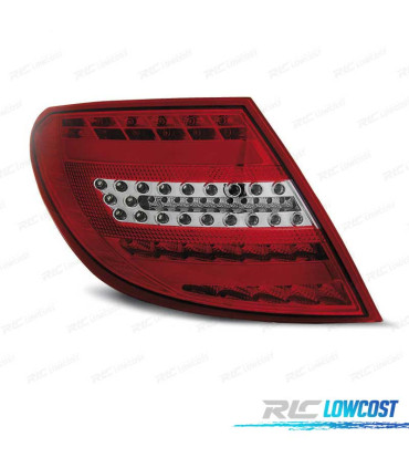 FANALI PER MERCEDES CLASSE C W204 07-11 LOOK LED ROSSO CARDNA