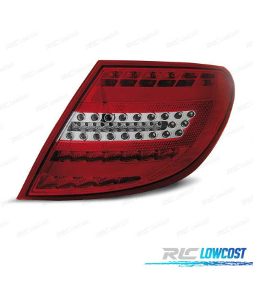 FANALI PER MERCEDES CLASSE C W204 07-11 LOOK LED ROSSO CARDNA