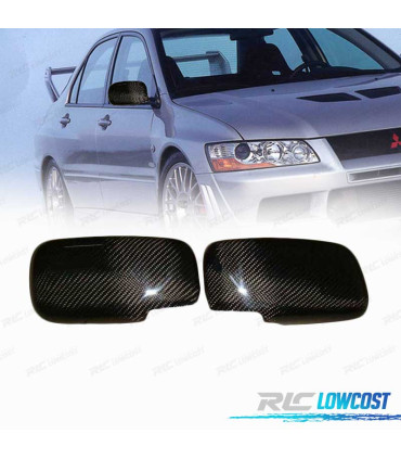 SCOCHE CARBONIO SPECCHI MITSUBISHI EVO VII VIII IX 02-08 CARBONIO