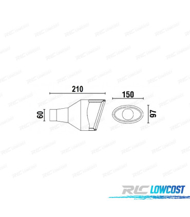 TERMINALE SCARICO SINISTRO UNIVERSALE LOOK CUPRA 3 OVALE