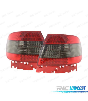 FANALI AUDI A4 B5 LED ROSSO AFFUMICATO
