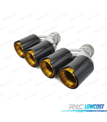 TERMINALI DI SCARICO BMW LOOK M PERFORMANCE IN CARBONIO DORATO