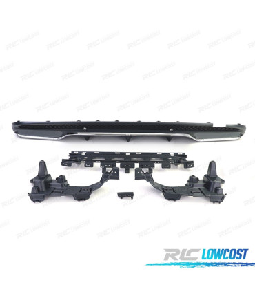DIFFUSORE MERCEDES CLASSE C W205 AMG 15-21 LOOK C63 FINITURA CROMATA