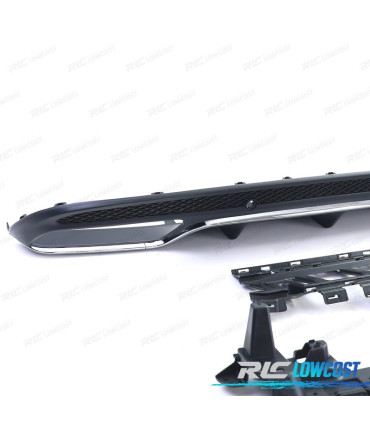 DIFFUSORE MERCEDES CLASSE C W205 AMG 15-21 LOOK C63 FINITURA CROMATA