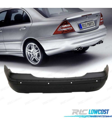 PARAURTI POSTERIORE PER MERCEDES CLASSE C W203 SEDAN 01-07 LOOK C32 AMG PDC