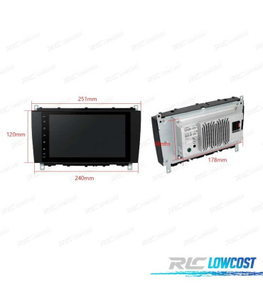 RADIO GPS ANDROID 12 PER MERCEDES W639 03-06 W203 00-04 W168 98-02 W209 W463 98-06