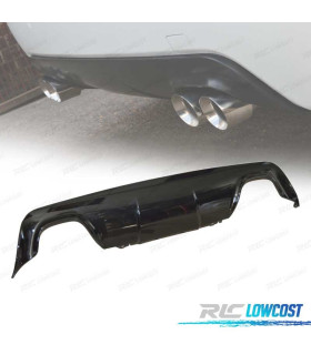 DIFFUSORE BMW E60 03-10 LOOK M DOPPIA USCITA NERO LUCIDO