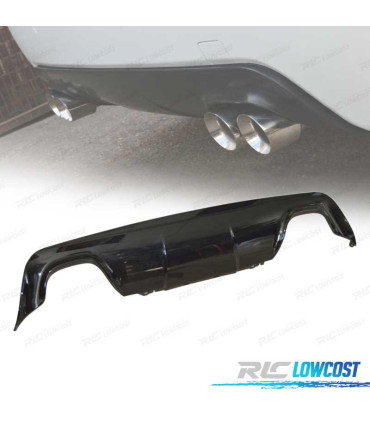 DIFFUSORE BMW E60 03-10 LOOK M DOPPIA USCITA NERO LUCIDO
