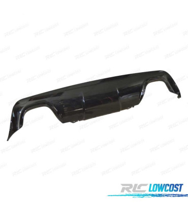 DIFFUSORE BMW E60 03-10 LOOK M DOPPIA USCITA NERO LUCIDO