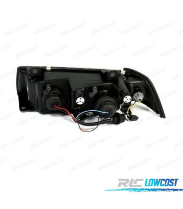 FARI PER BMW E36 90-99 ANGEL EYES FONDO NERO