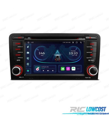RADIO GPS ANDROID 12 AUDI A3 8P 8PA USB GPS TATTILE HD OCTA-CORE