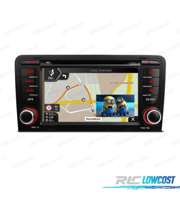 RADIO GPS ANDROID 12 AUDI A3 8P 8PA USB GPS TATTILE HD OCTA-CORE