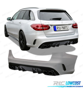 PARAURTI POSTERIORE MERCEDES CLASSE C W205 5P 19- LOOK C43 PDC