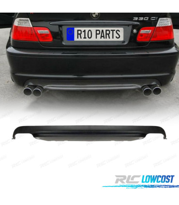 DIFFUSORE BMW E46 LOOK M M3 USCITE DOPPIE