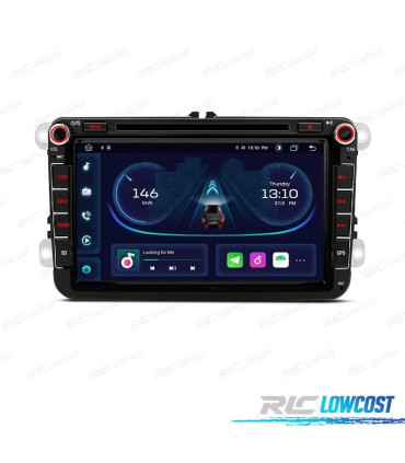 RADIO GPS ANDROID 14 PER VOLKSWAGEN VW GOLF POLO PASSAT CADDY TOURAN USB GPS TATTILE HD