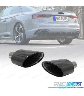 TERMINALI SCARICO AUDI A4 16-19 LOOK RS4 NERO