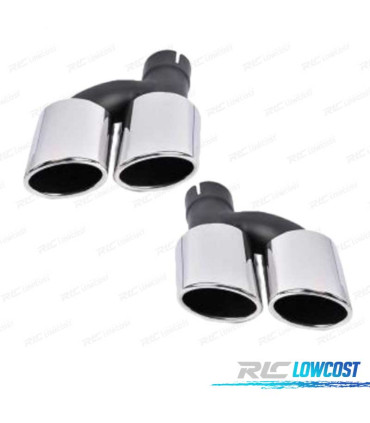 TERMINALI SCARICO AUDI A4 16-19 LOOK S4 CROMO