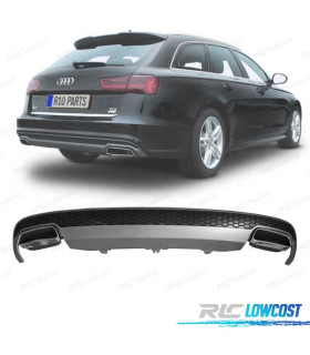 DIFFUSORE AUDI A6 12-15 LOOK RESTYLING + TERMINALI DI SCARICO