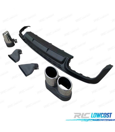 DIFFUSORE AUDI A6 S LINE 19- LOOK S6 + TERMINALI DI SCARICO CROMATI