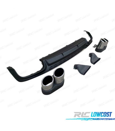 DIFFUSORE AUDI A6 S LINE 19- LOOK S6 + TERMINALI DI SCARICO CROMATI