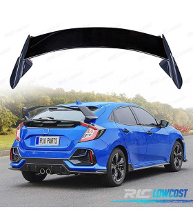 SPOILER HONDA CIVIC HATCHBACK 16-20 LOOK TYPE R NERO LUCIDO