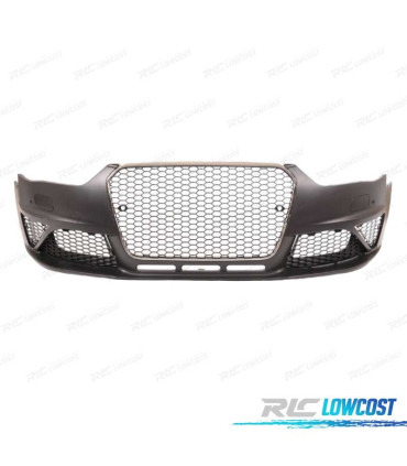 PARAURTI ANTERIORE AUDI A4 B8 11-15 PDC SRA LOOK RS GRIGLIA CROMATA