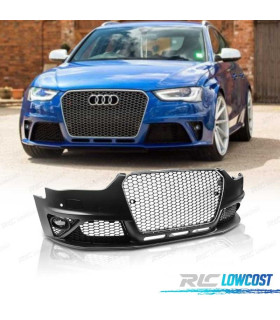 PARAURTI ANTERIORE PER AUDI A4 B8 11-15 PDC SRA LOOK RS GRIGLIA CROMATA