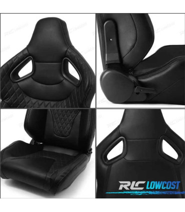 SEDILE BAQUET UNIVERSALE IN PELLE NERA STILE SPORTSTER