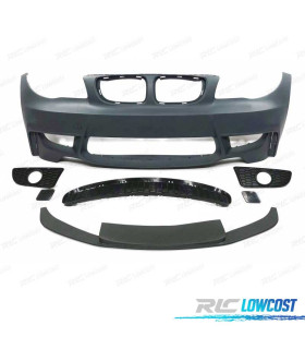 PARAURTI ANTERIORE BMW E81 E82 E88 06-10 LOOK 1M PDC + LIP ANTERIORE