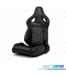 SEDILE BAQUET UNIVERSALE IN PELLE NERA STILE SPORTSTER