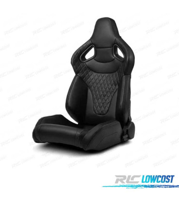 SEDILE BAQUET UNIVERSALE IN PELLE NERA STILE SPORTSTER