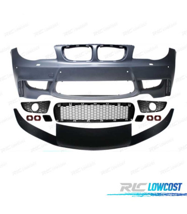 PARAURTI ANTERIORE BMW E81 E82 E88 06-10 LOOK 1M PDC SRA + LIP ANTERIORE