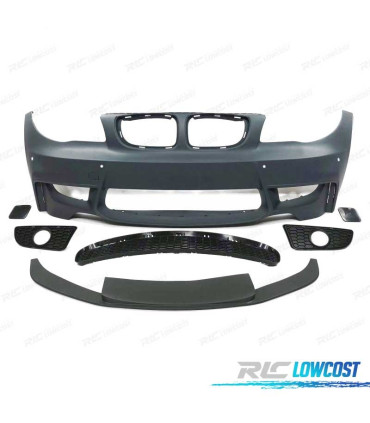 PARAURTI ANTERIORE BMW E81 E87 E82 E88 06-10 LOOK 1M SRA + LIP ANTERIORE