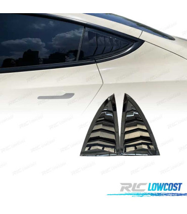 COPRI VETRI LATERALI TESLA MODEL 3 17-20 LOOK NERO LUCIDO