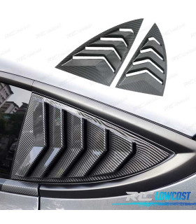 COPRI VETRI LATERALI TESLA MODEL Y 20- LOOK CARBONIO
