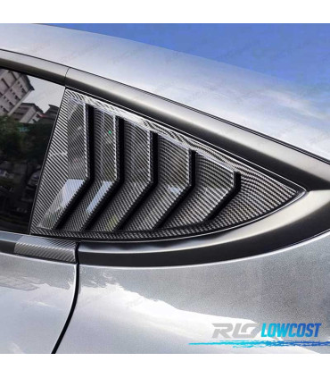 COPRI VETRI LATERALI TESLA MODEL Y 20- LOOK CARBONIO